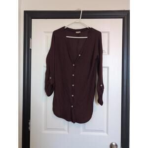 Medium dark burgundy cardigan